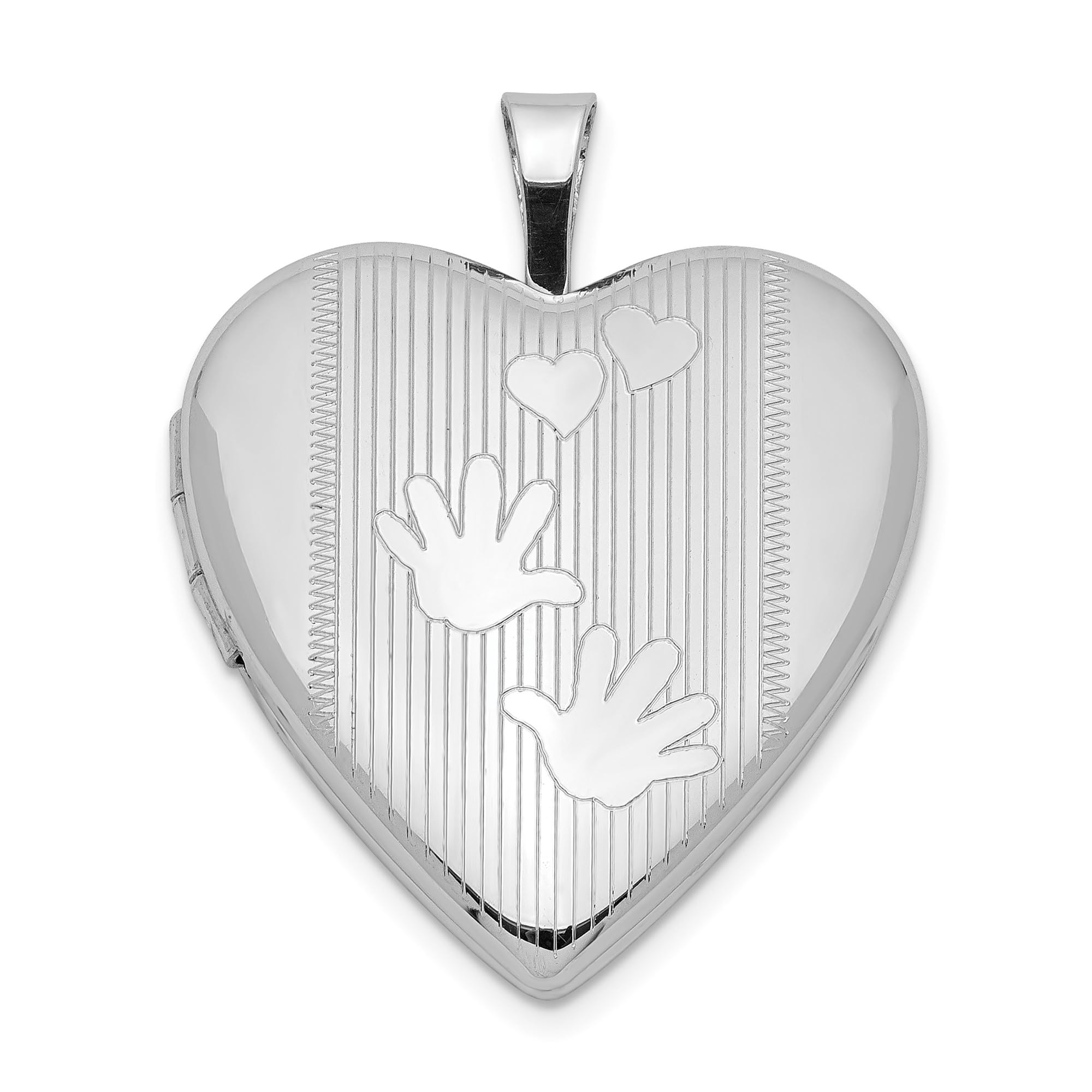 925 Sterling Silver Personalized Photo Locket Necklace - Heart Hands Love Charm Pendant for Women | Engravable Picture Jewelry Gift for Anniversary, Valentine's Day & Mother's Day