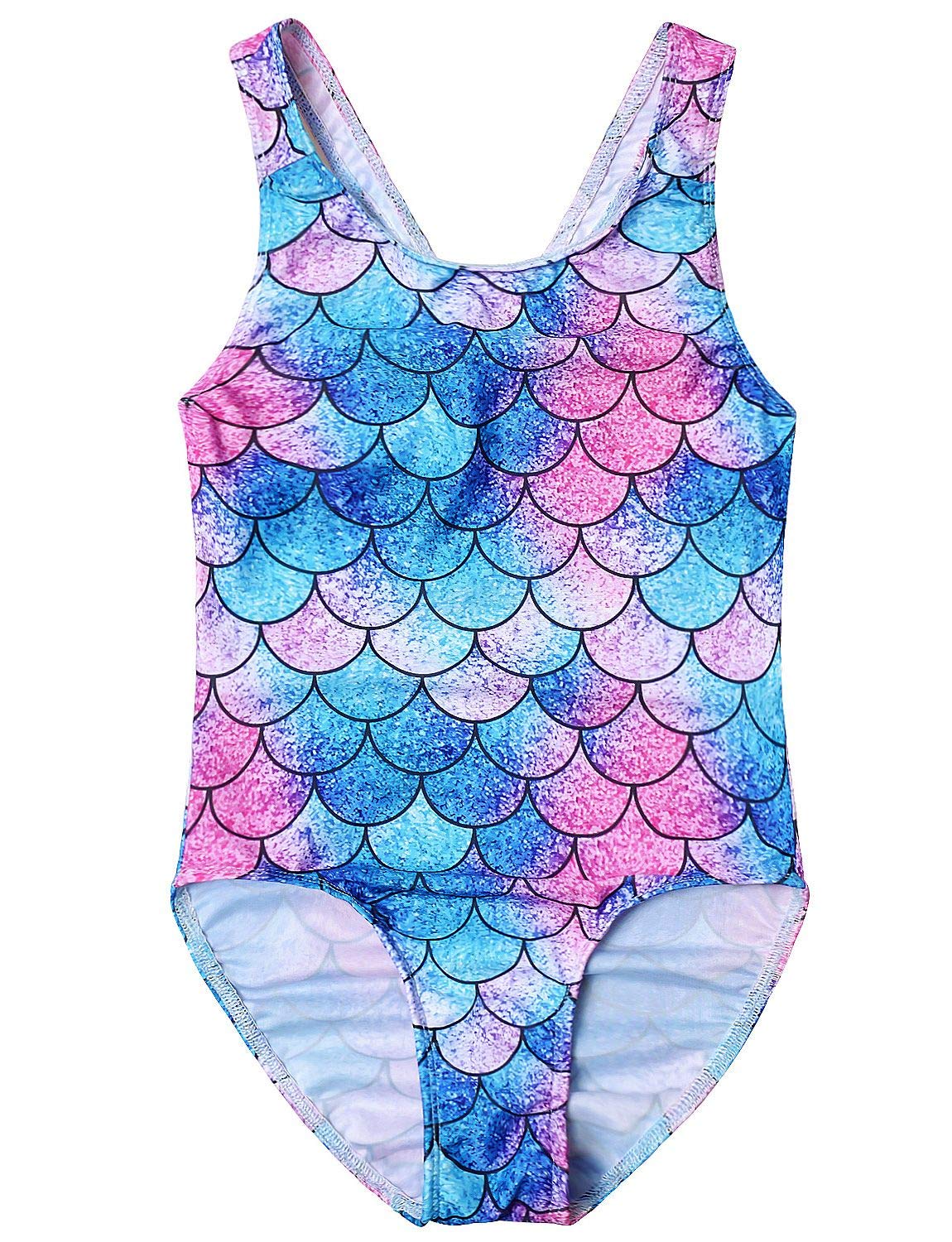 Best Girls Unicorn Mermaid One Piece Bathing Suit - Cute Swimwear for Toddler & Kids - Perfect for Pool Parties, Beach Vacations & Summer Water Play