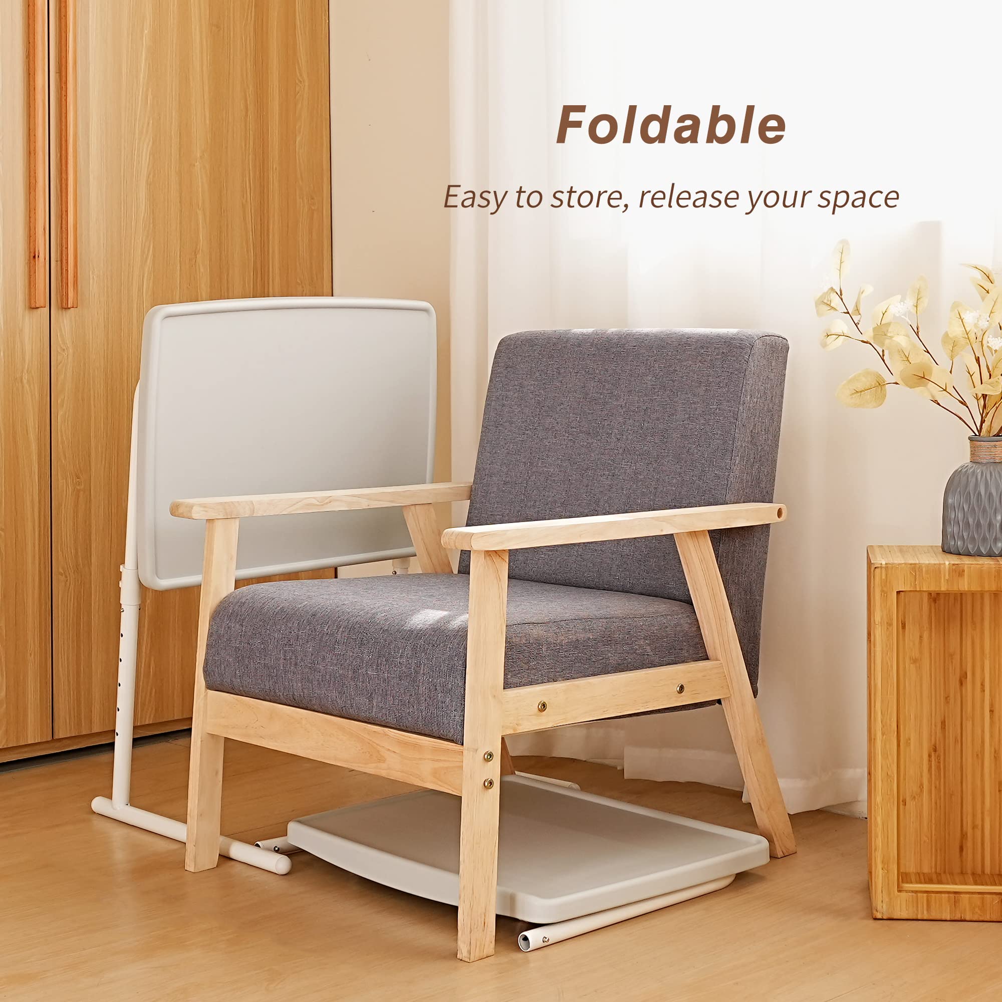 Allpop Max Adjustable TV Tray Table - Large Folding Laptop Stand with 6 Height Settings & 3 Angle Tilts - Perfect for Eating, Working & Watching TV in Bed or on Couch (White) - Ideal for Home Office, Dorm Room & Small Space Living