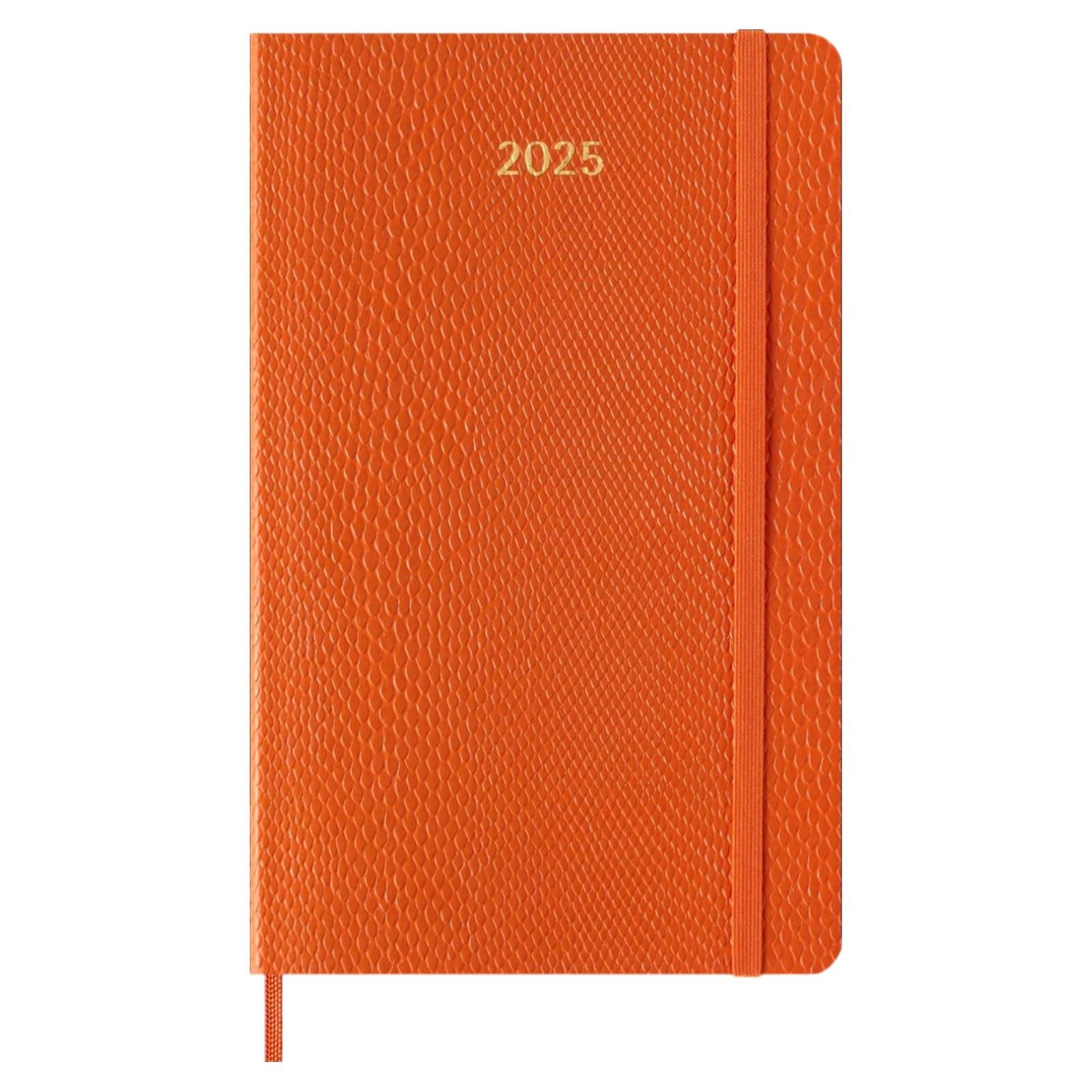 **Moleskine Weekly Planner 2025 – Vegan Soft Cover, 12-Month Agenda with Notes Space, Large 13 x 21 cm, Orange – Perfect for Work, School & Travel Planning**