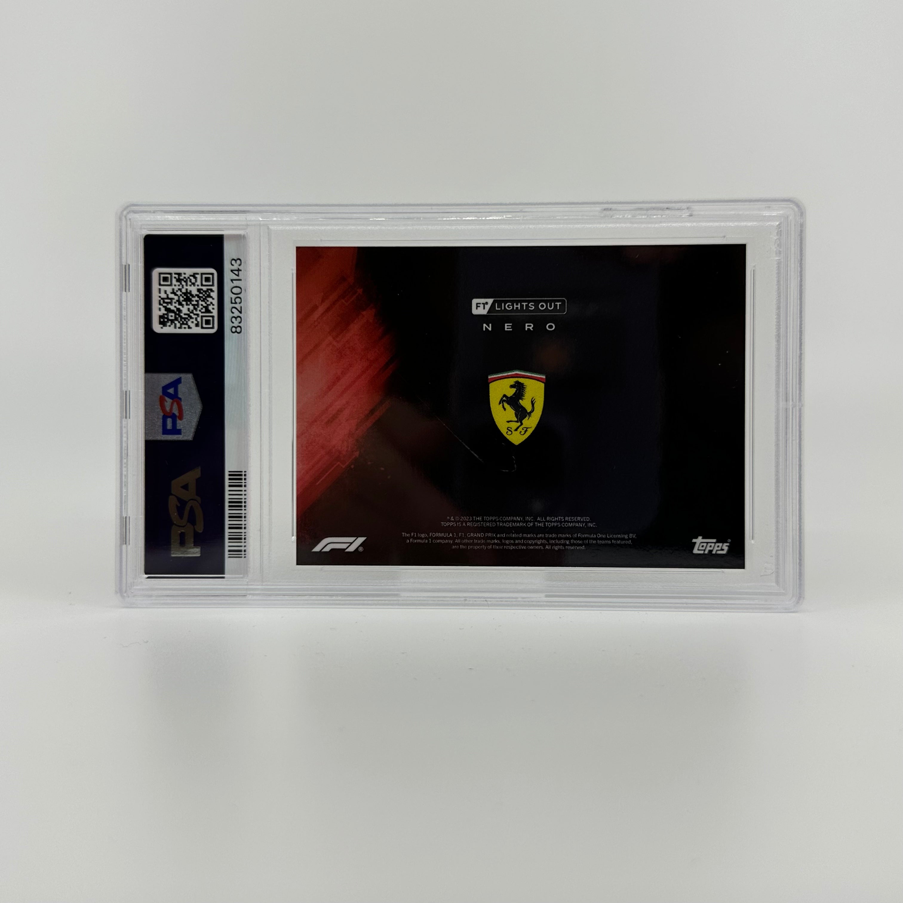 PSA 9 Graded 2003 Charles Leclerc Black & White Red Racing Card - Perfect for F1 Collectors & Memorabilia Displays