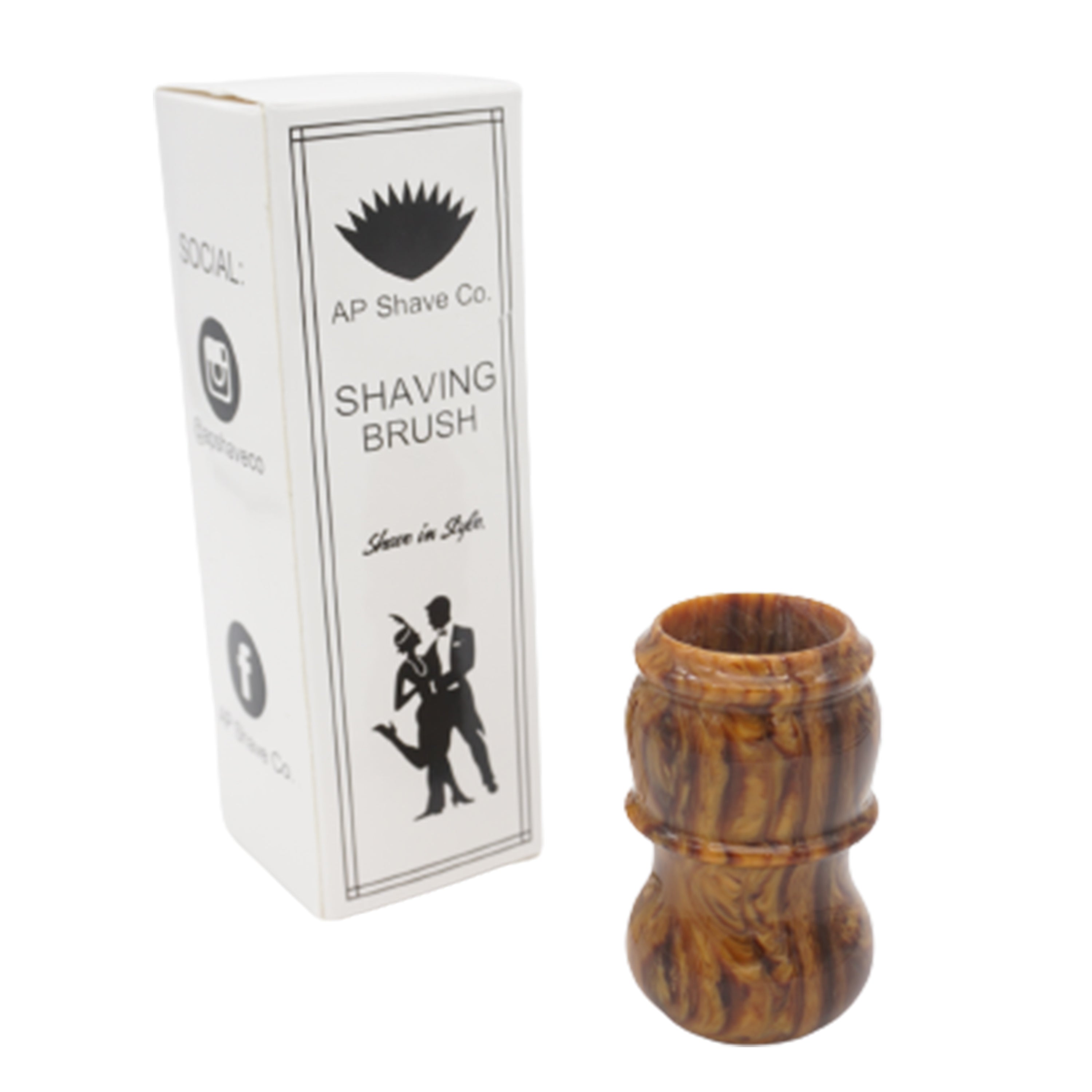Premium Briar Wood Handcrafted Shaving Brush Handle - Fits 24mm & 26mm Knots - Perfect for Wet Shaving & Grooming Gifts for Men