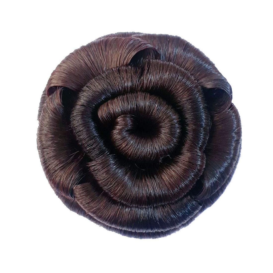 GadinFashion™ Juda Hair Bun Extension - Natural Looking Fake Donut Bun for Women | Brown Scrunchies with Rubber Band | Pack of 1 | Perfect for Parties, Weddings & Everyday Styling