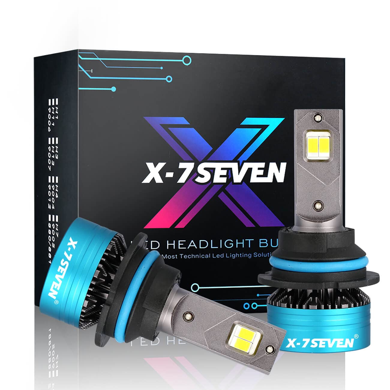 X-Apollo Series 9007 Customized CSP Chips 120W 12000LM LED Headlight Bulbs - High Brightness for Night Driving, Fog Lights, Off-Road Vehicles & Truck Headlamps