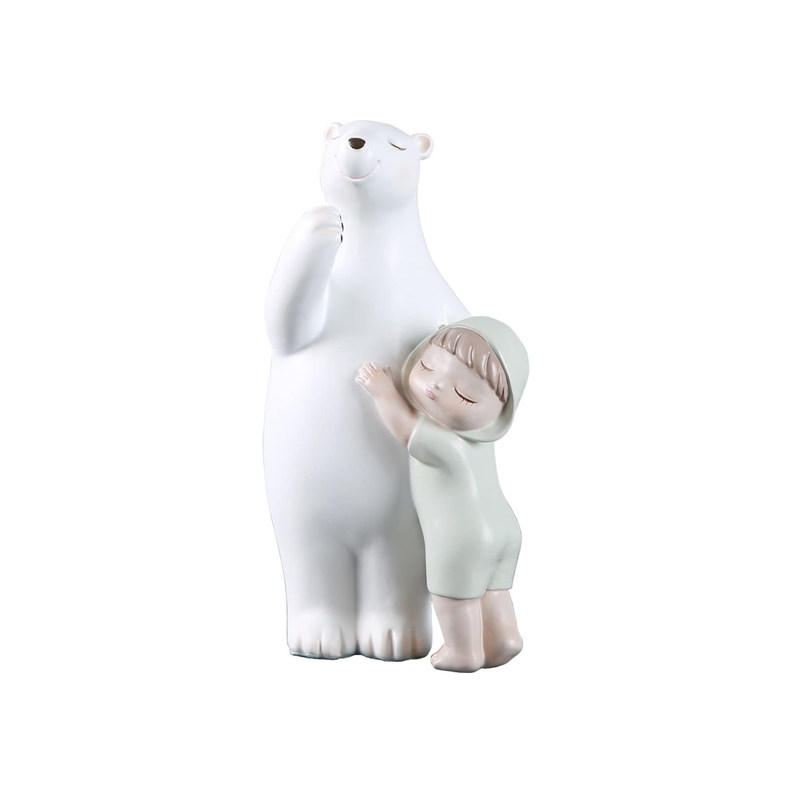 HAODAMAI Girl Resin Ornament - 25X15X15cm White Children's Room Decor, Creative Birthday Gift for Girls, Bedroom & Party Decoration | Perfect for Kids' Rooms, Birthday Parties & Nursery Decor
