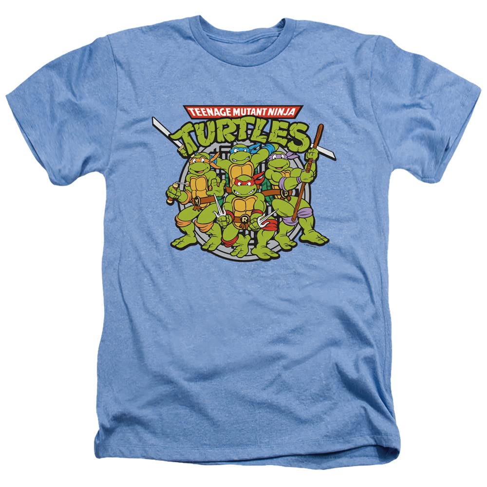 LOGOVISION TMNT Teenage Mutant Ninja Turtles Classic Unisex Adult Heather T-Shirt | Retro Graphic Tee for Fans | Perfect for Cosplay, Casual Wear & Gift Giving