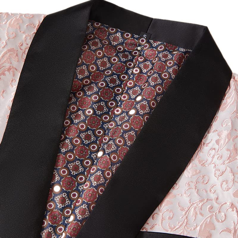 Men's 2-Piece Floral Suit Set - Slim Fit Jacquard Blazer & Pants with Shawl Lapel | Formal Wedding, Business Attire & Special Occasion Outfit