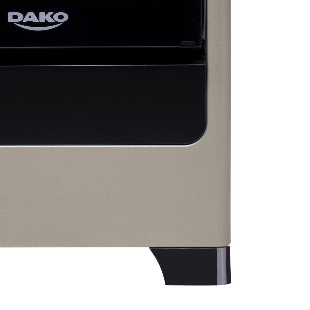 Dako Supreme 4-Burner Gas Stove with Timer, Glass Top & Titanium Finish - Bivolt for Home & Restaurant Cooking