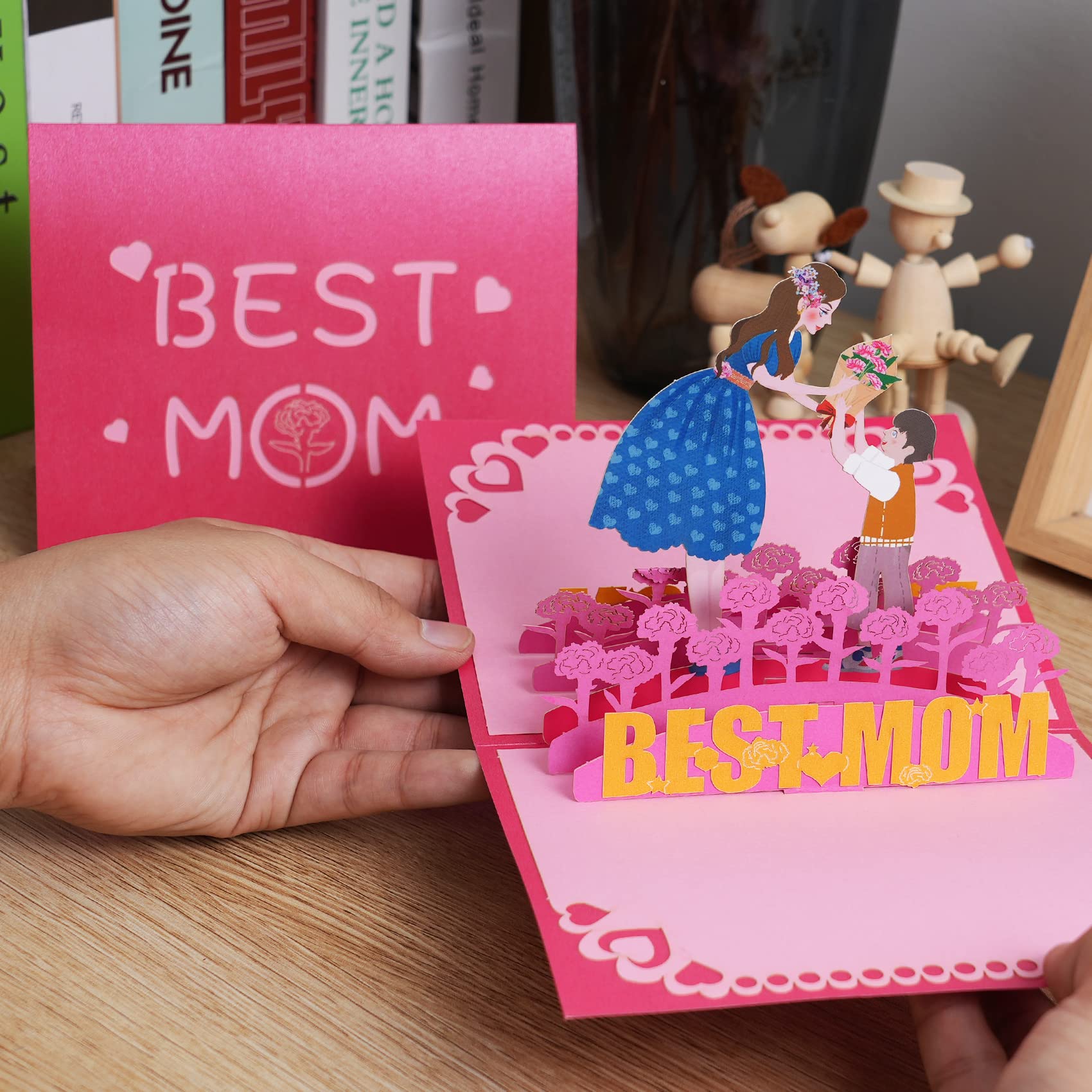 Handcrafted 3D Pop Up Mother's Day Card - Unique Magic Ants Greeting Card for Mom, Best Mum Birthday Gift - Perfect for Mother's Day Celebrations, Anniversaries & Special Occasions