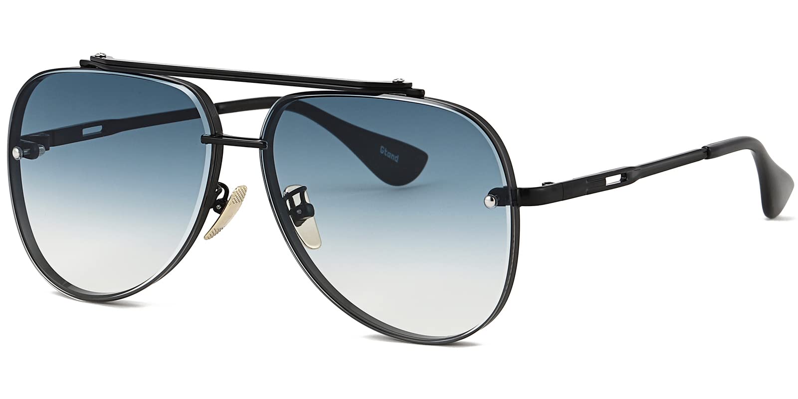 Stylish Square Aviator Gradient Sunglasses for Women & Men - Vintage Metal Frame UV Protection - Perfect for Driving, Beach, and Outdoor Activities