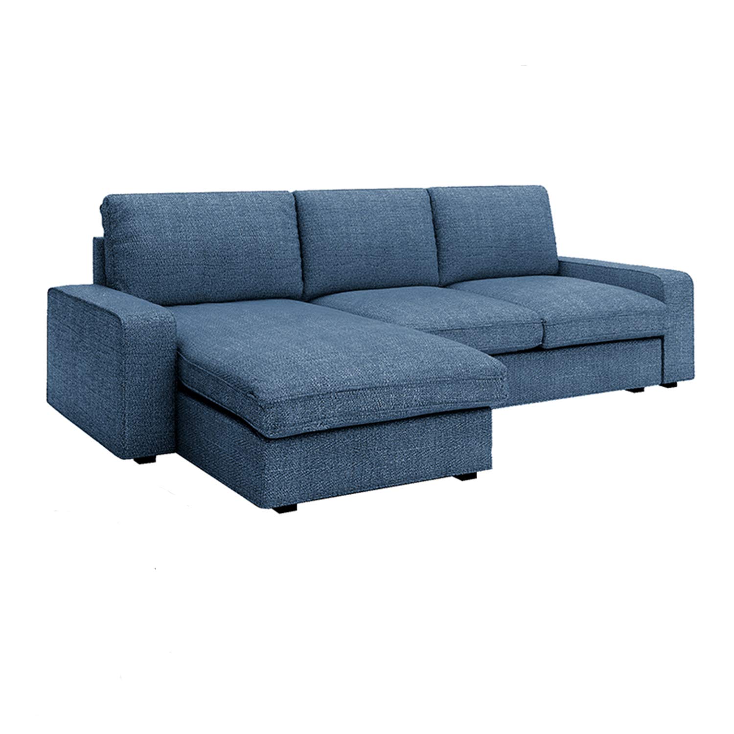 CRIUSJA Sofa Cover for IKEA Kivik 3-Seater with Left Chaise (318cm) - Stretchable Couch Slipcover with Cushion Covers - Perfect for Pets, Kids & Home Decor (8018-13, 3+Left) - Great for Living Room, Family Room & Apartment Furniture Protection
