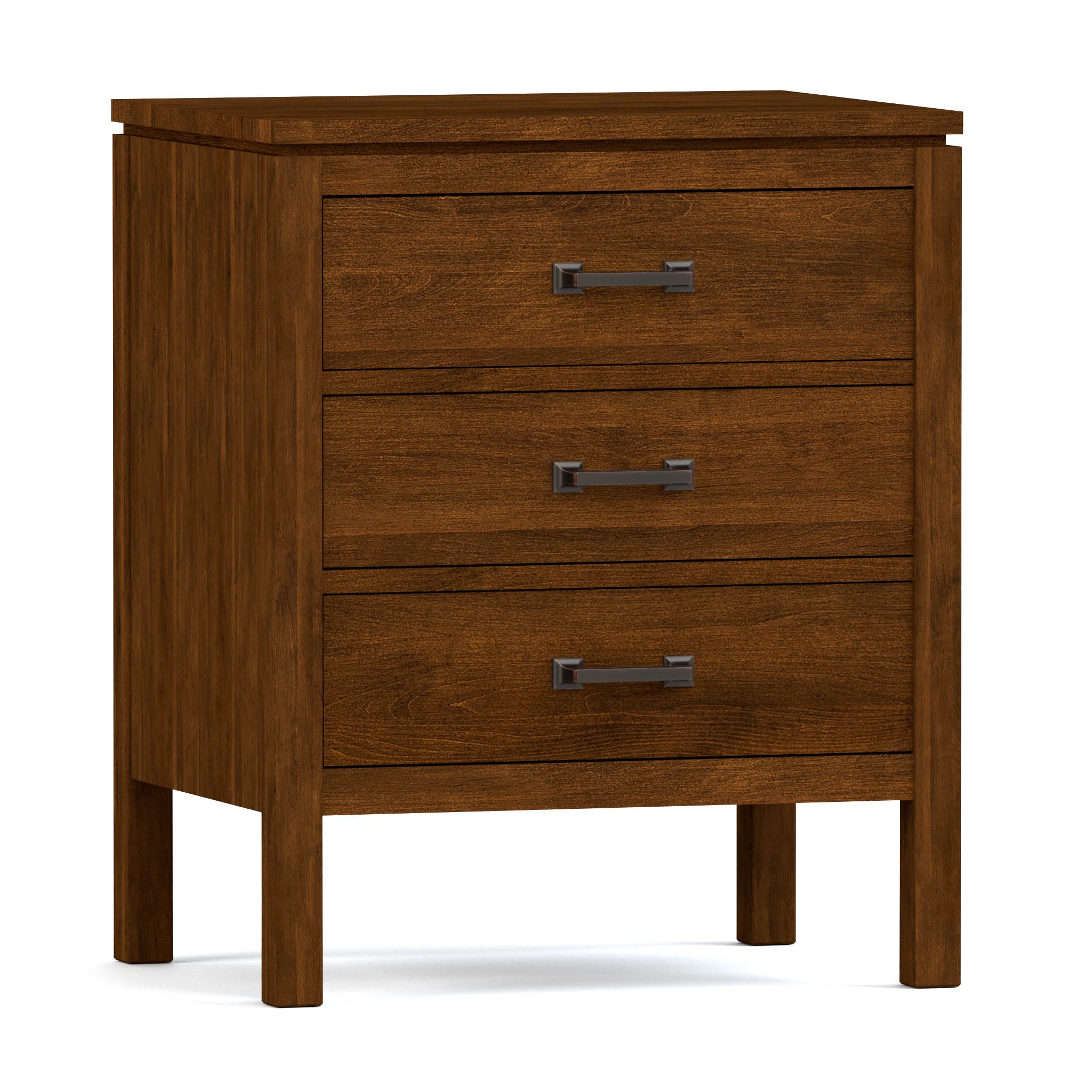 Dwyer 3-Drawer Nightstand - Modern Bedside Table with Storage for Bedroom, Living Room & Office - Wooden Night Stand with Smooth Gliding Drawers