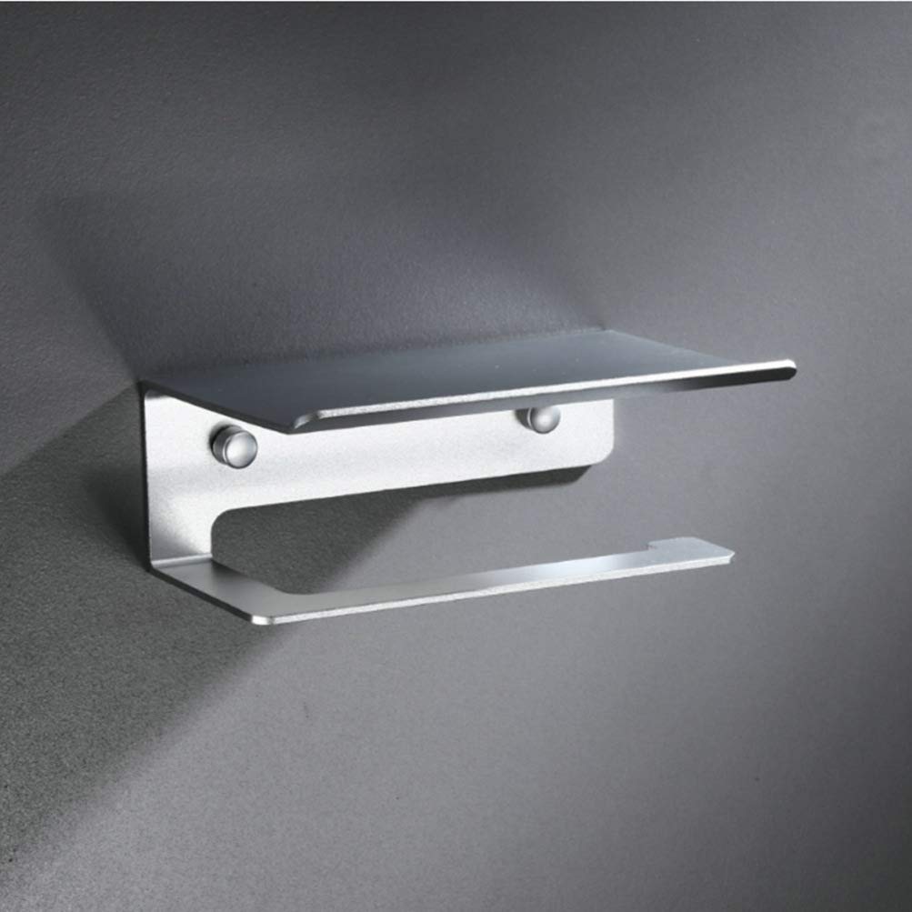 Aluminum Wall Mount Phone Holder & Shelf Bracket for Bathroom Kitchen