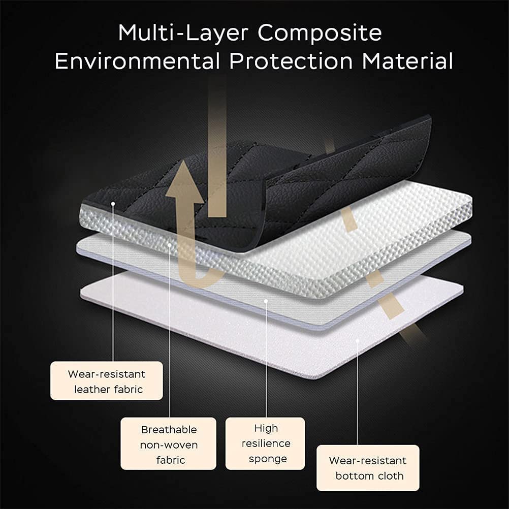 Premium PU Leather Front & Rear Seat Covers for Hyundai Santa Cruz - Waterproof, Comfortable & Stylish Black/Beige Car Seat Protectors - Perfect for Daily Commute, Road Trips & Outdoor Adventures