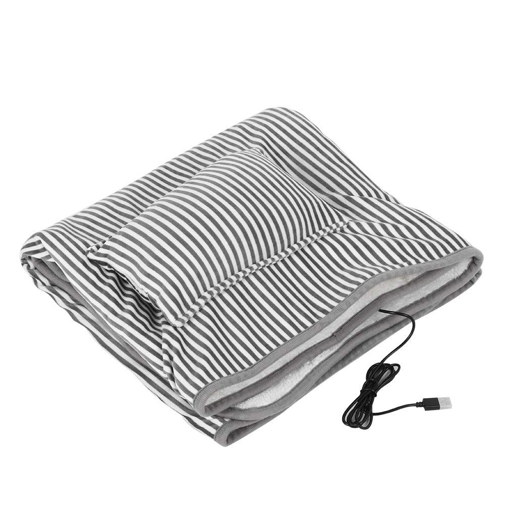 Watris Veiyi Electric Heating Blanket - USB Powered Warming Pad for Legs & Body, Office & Home Use, Dark Grey - Perfect for Cold Weather, Winter Nights & Cozy Comfort