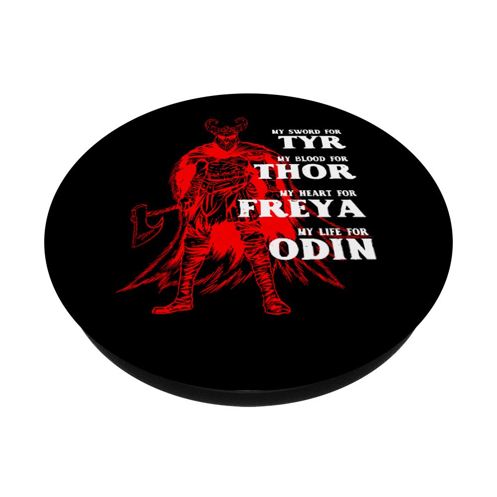 Viking PopSockets - Sword for Tyr, Blood for Thor, Heart for Freya | Norse Phone Grip for Fans