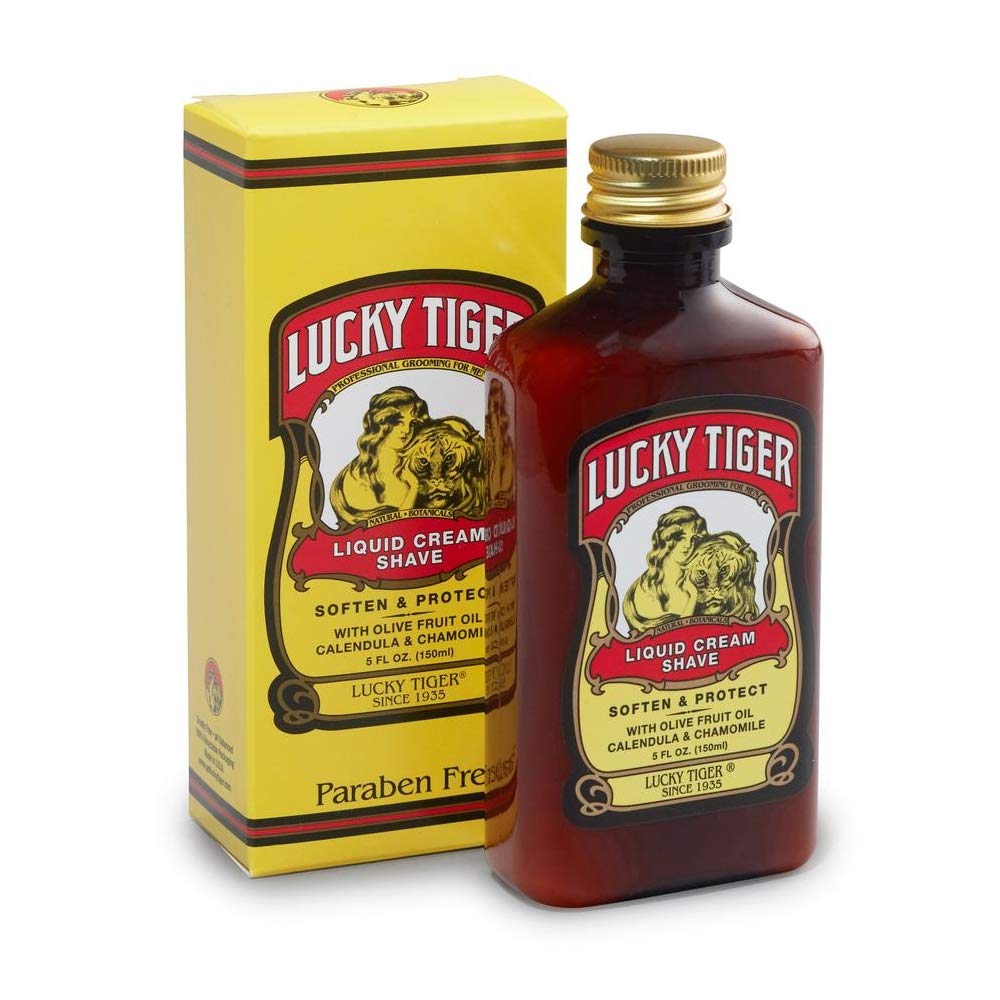 Lucky Tiger Liquid Cream Shave for Men - 6 Pack | Soothing & Moisturizing Shaving Cream for Sensitive Skin | Perfect for Daily Shaving Routine & Travel