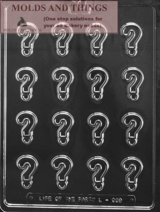 Mini Question Mark Chocolate Candy Mold with Instructions - Perfect for DIY Candy Making, Baking, Party Favors & Holiday Treats