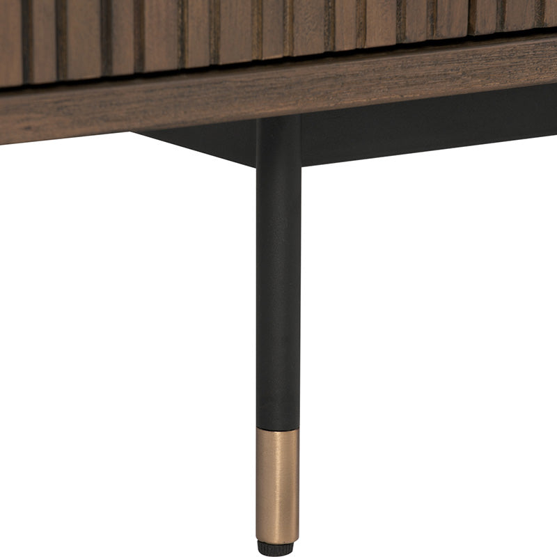 Solid Acacia Wood TV Stand 200cm - Hamilton Entertainment Unit in Toffee Color | Perfect for Living Room & Home Theater Setup