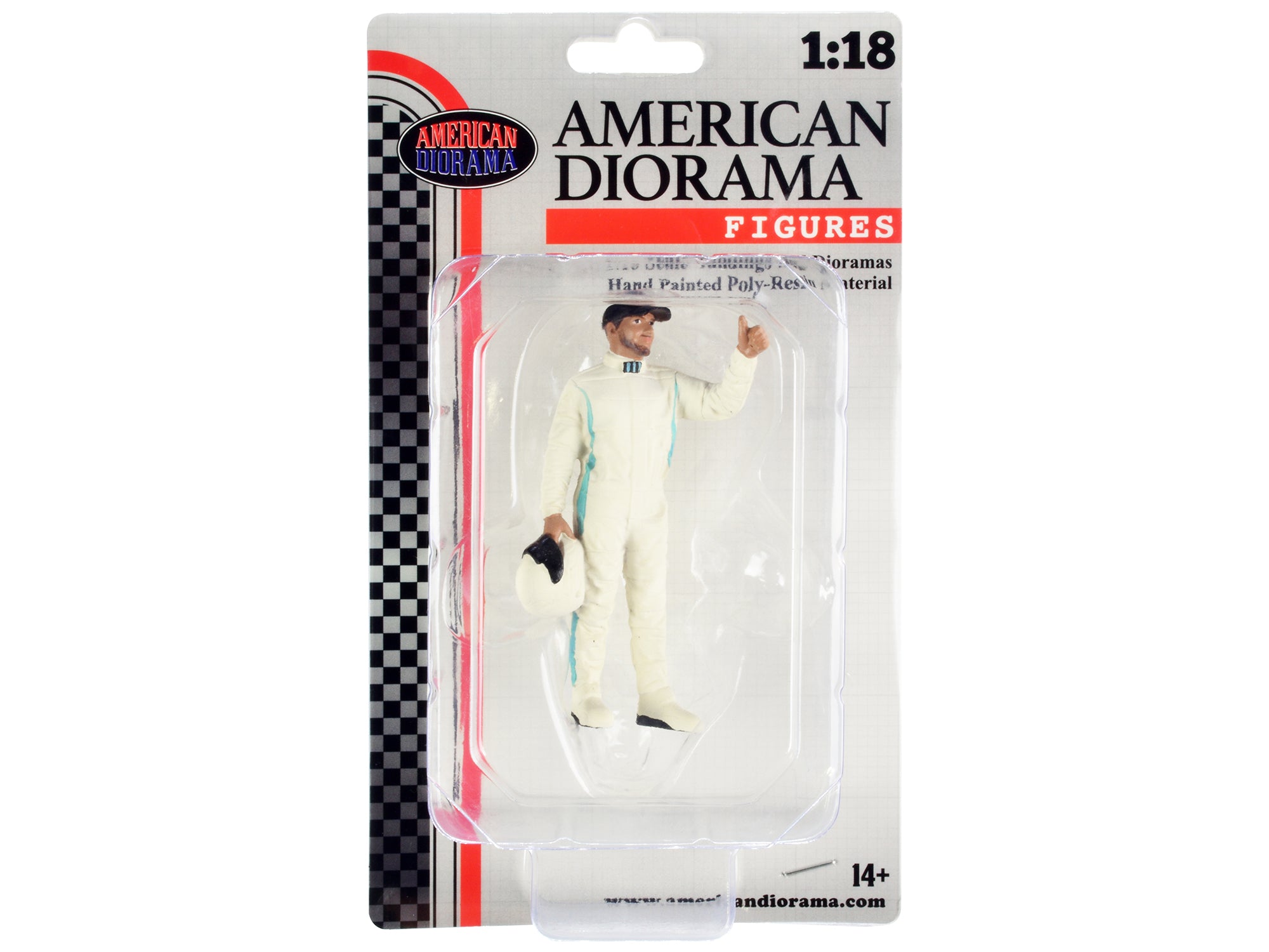 1/18 Scale American Diorama Racing Legends 2000's Figure A - Collectible Diecast Model Car for Display, Racing Enthusiasts & Diorama Scenes