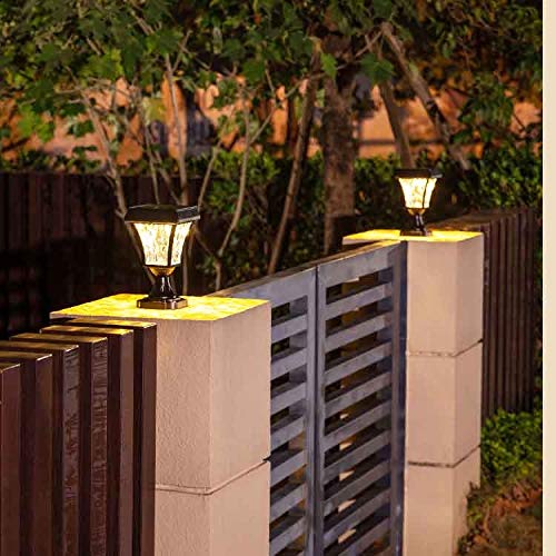 Solar LED Garden Lights Outdoor Waterproof - Warm White Pillar Landscape Lighting for Yard, Pathway, Park Decoration - Perfect for Patio, Lawn, Driveway, and Garden Decor
