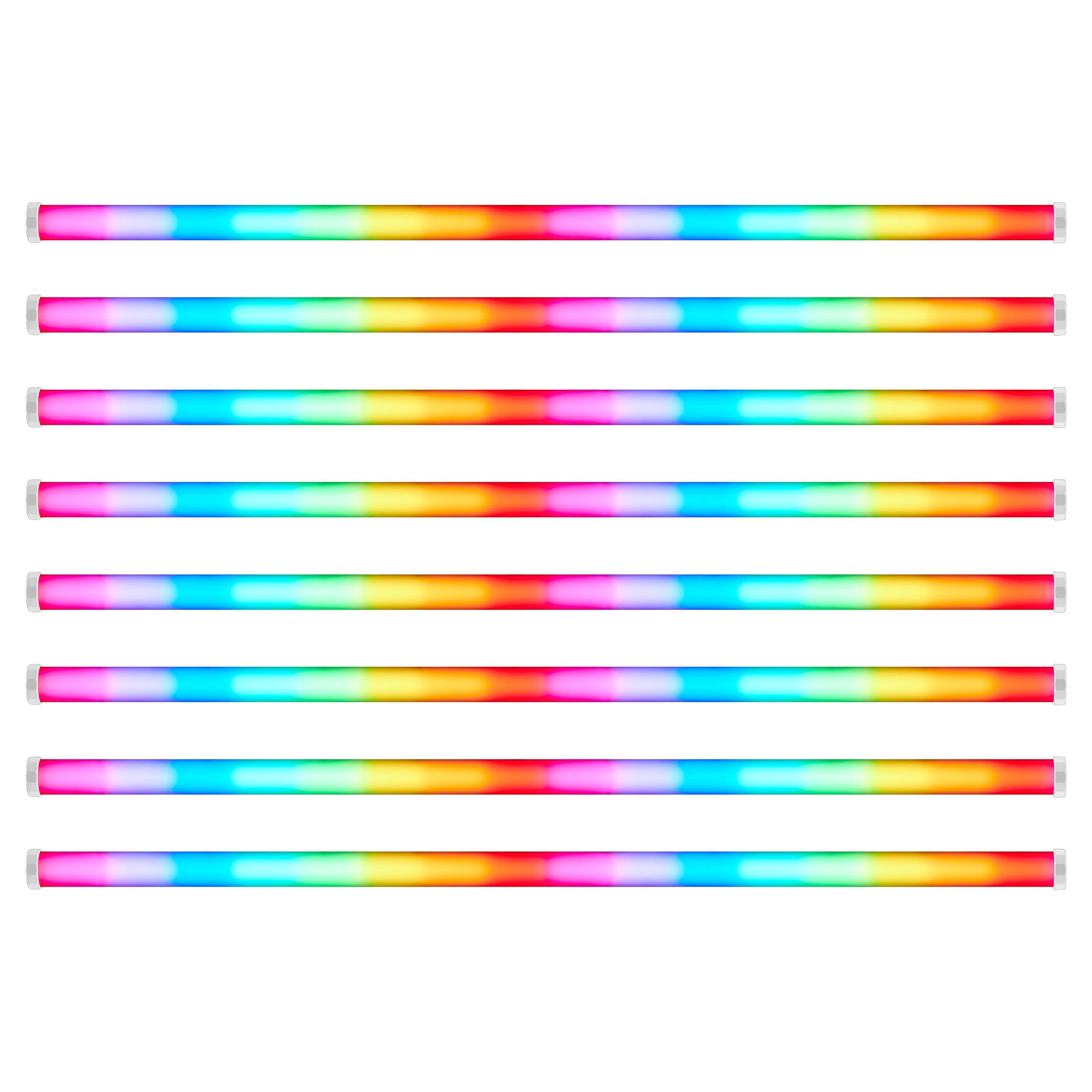 KNOWLED TP4R K8 Eight Light 4 Foot Pixel Tube LED Lighting Kit - Perfect for Stage Shows, DJ Events, and Home Theater Lighting Effects