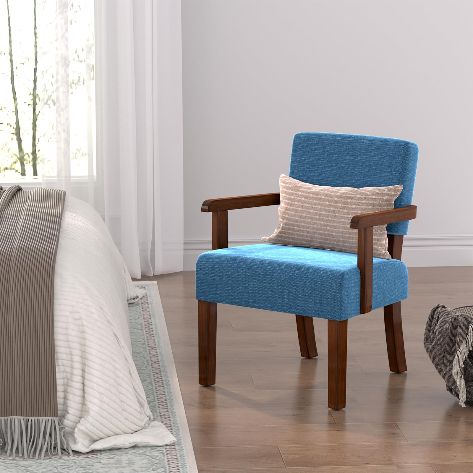 Comfortable Oversized Accent Chair with Wood Frame & Soft Seat - Perfect for Living Room, Dining Room, Bedroom, Reading Nook & Waiting Areas