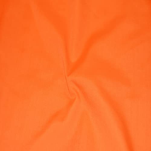 Pico Textiles 1 Yard Orange Broadcloth Fabric - Premium Solid Color Cotton Fabric by The Yard (Multiple Colors) - Perfect for DIY Clothing, Quilting, Home Decor & Craft Projects