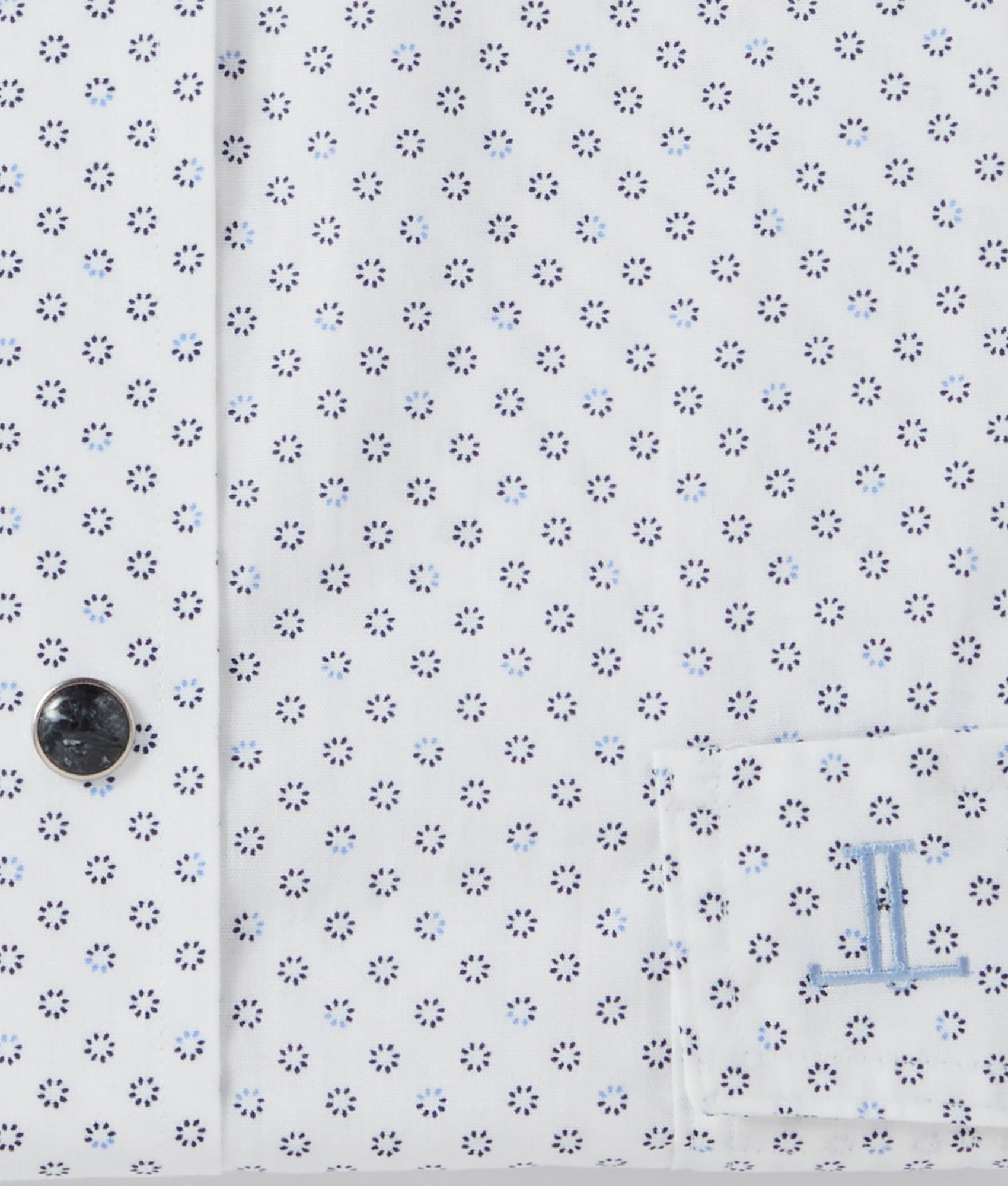 Austin Blue and Navy Circle Print T-Shirt - Stylish Casual Wear for Men | Perfect for Everyday Outfits, Street Fashion and Weekend Outings