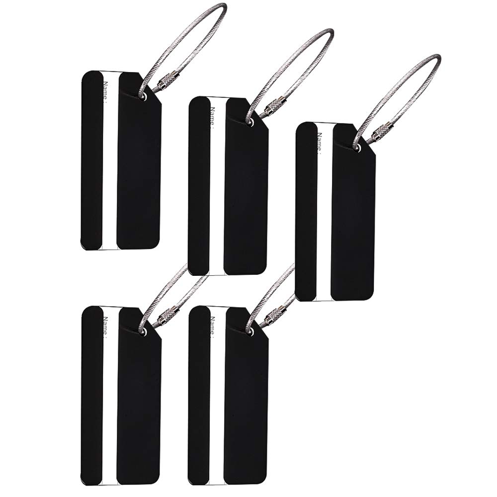 Durable Aluminum Luggage Tags for Travel & Suitcases - ID Labels for Bags