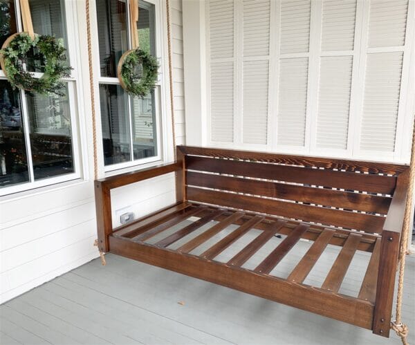 Kiawah Swing Bed - Premium Outdoor Porch Swing with Weather-Resistant Cushions - Perfect for Patio, Garden, and Backyard Relaxation