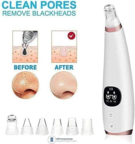 Electric Blackhead Remover Vacuum - USB Rechargeable Pore Cleaner with LED Display for Deep Cleansing | Perfect for Acne-Prone Skin & Daily Facial Care at Home