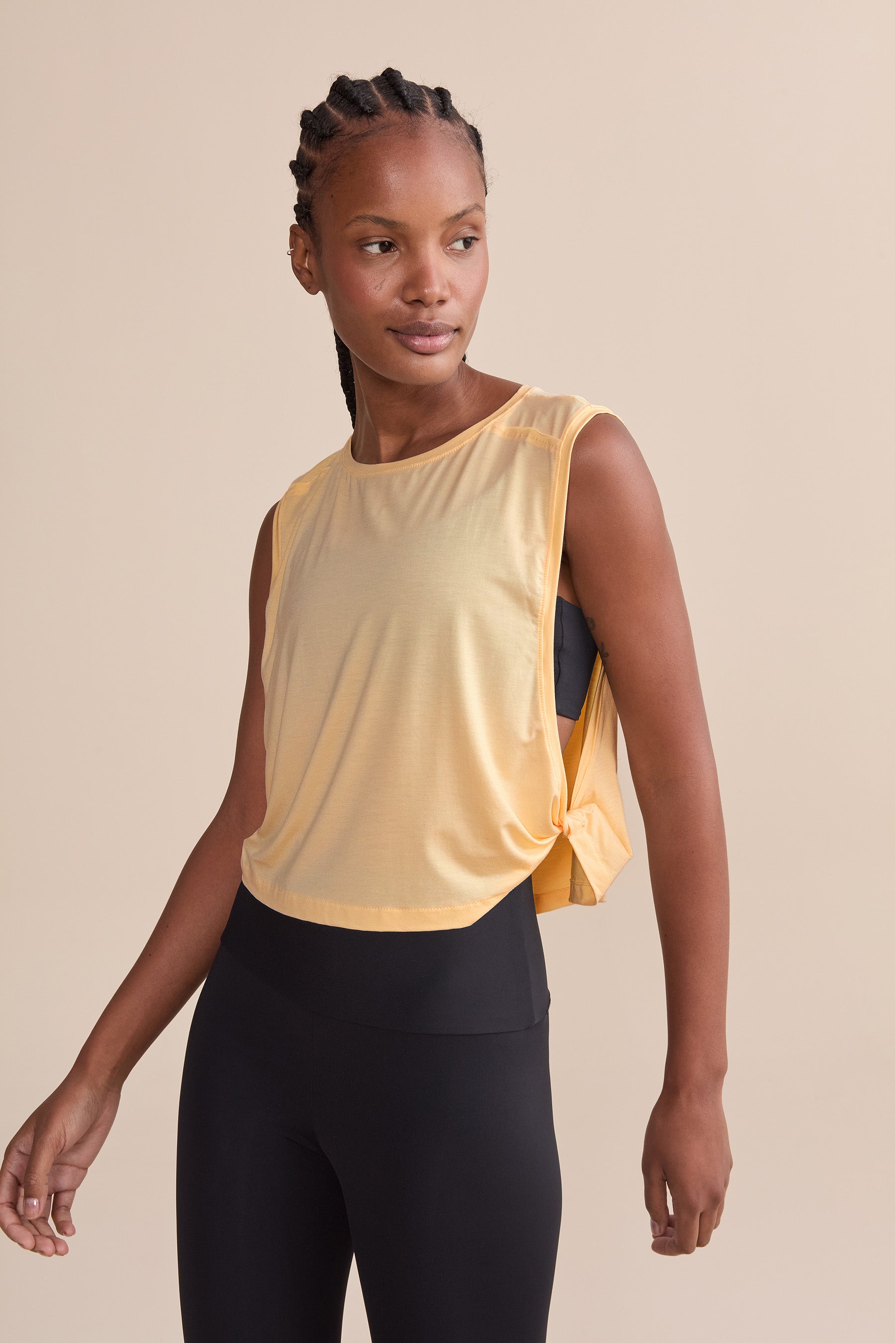 Twist Side Micromodal Tank Top for Women - Soft Stretchy Breathable Camisole - Perfect for Yoga, Workout & Summer Casual Wear