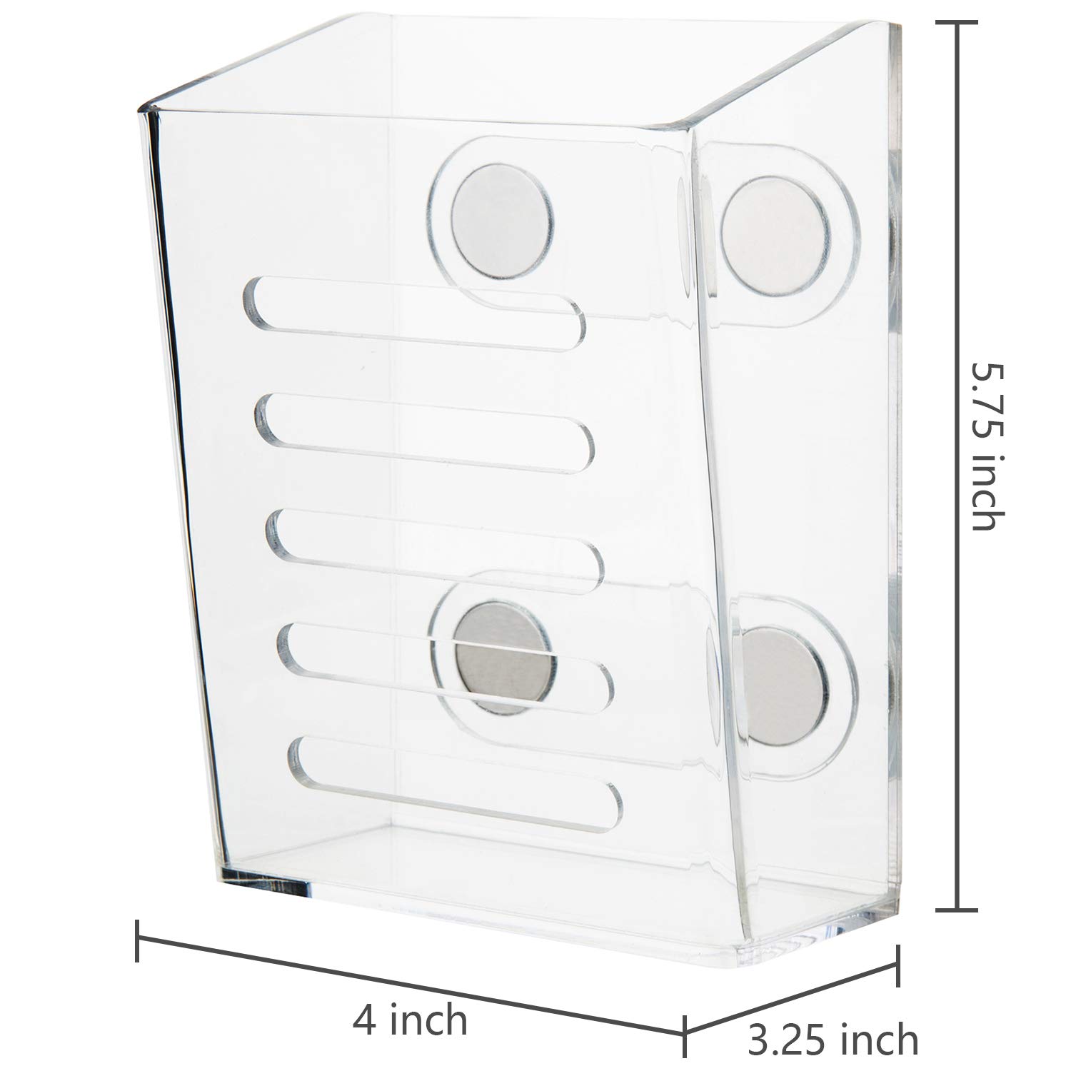 Premium Clear Acrylic Magnetic Dry Erase Marker Holder - Whiteboard Organizer for Office & Classroom - Wall-Mounted Storage Basket for Markers, Pens & Office Supplies