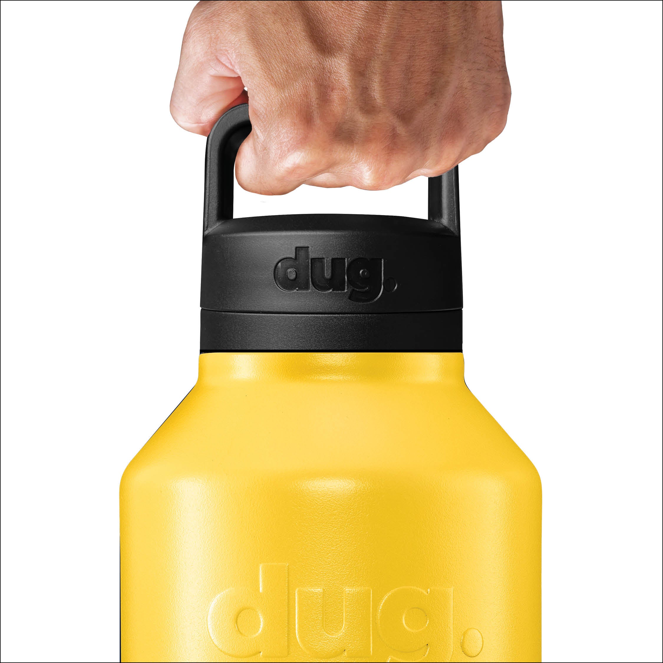 2L Insulated Water Bottle - Yellow Scorcher DUG | Leakproof Stainless Steel Thermos for Hiking, Gym & Outdoor Activities