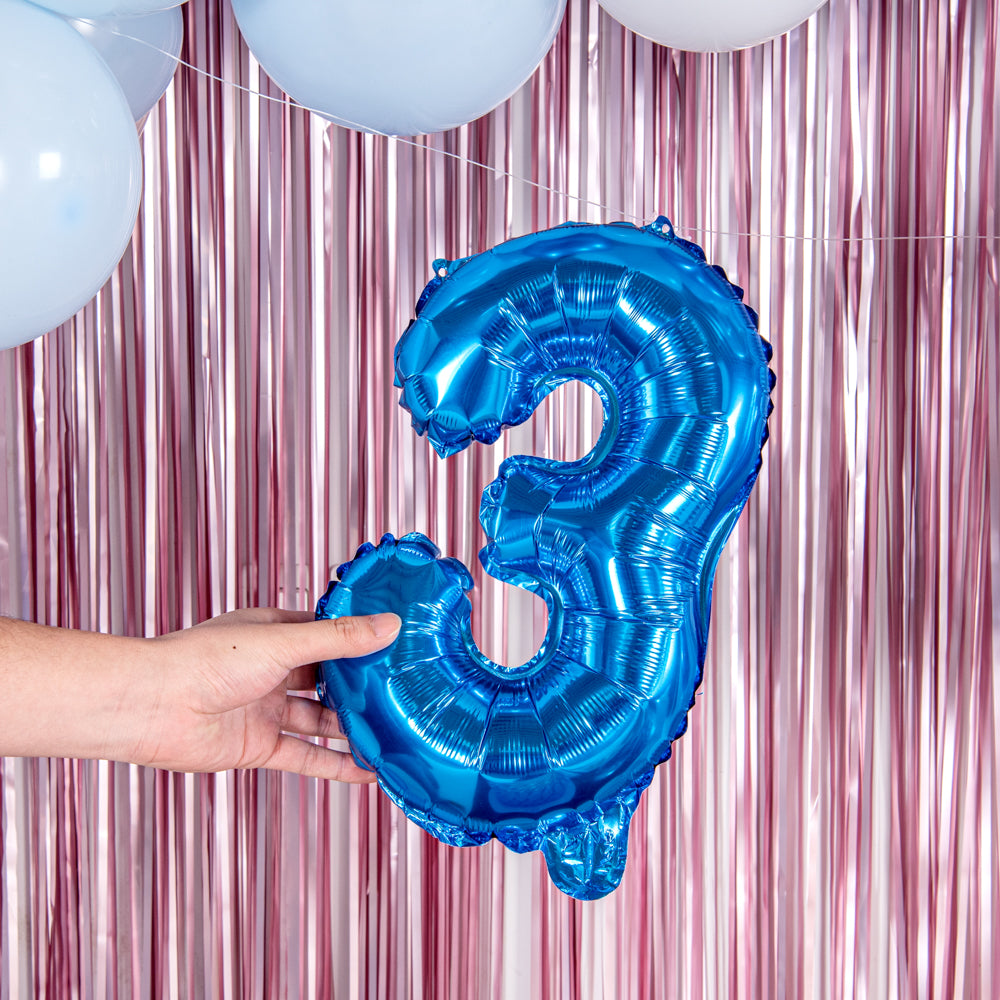 Balloonify Blue Mylar Number 3 Balloon - 16 Inch - 1 Count Box - Perfect for Birthday Parties, Baby Showers & Anniversary Celebrations