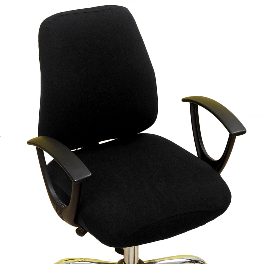 2 Pack Universal Office Chair Covers - Stretchable Computer Chair Slipcovers for Home & Office - Fits Most Desk Chairs (Black) - Perfect for Workspaces, Gaming Chairs & Conference Rooms