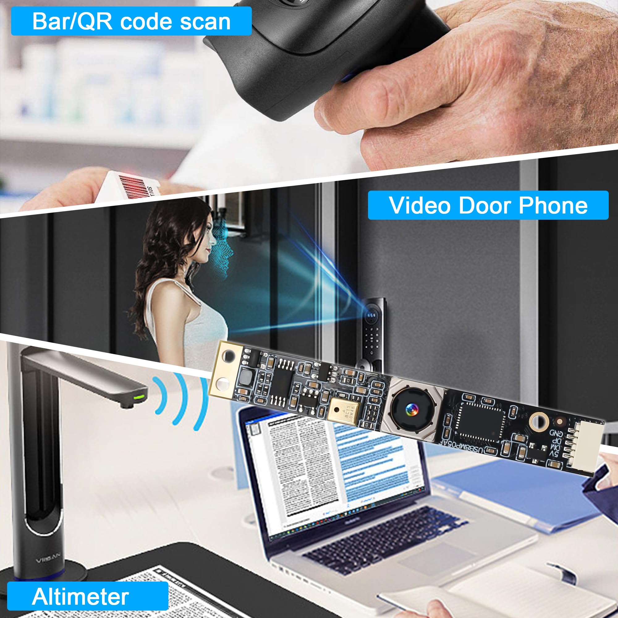 8MP USB Camera Module with Microphone & Autofocus - 4K Webcam for PC/Laptop, Laser Engraver, Raspberry Pi - Perfect for Video Conferencing, Live Streaming & Security Surveillance