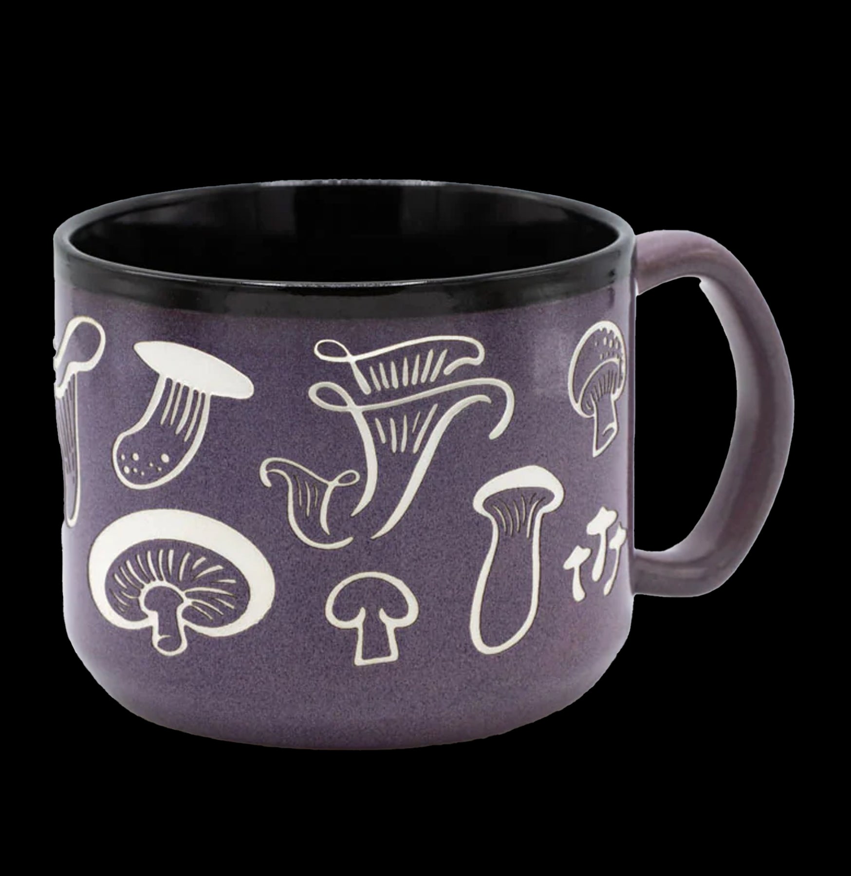 Hand Carved Ceramic Mushroom Mug - Unique Fungi Design Coffee Cup for Tea & Hot Drinks - Perfect for Nature Lovers, Camping & Cozy Home Decor