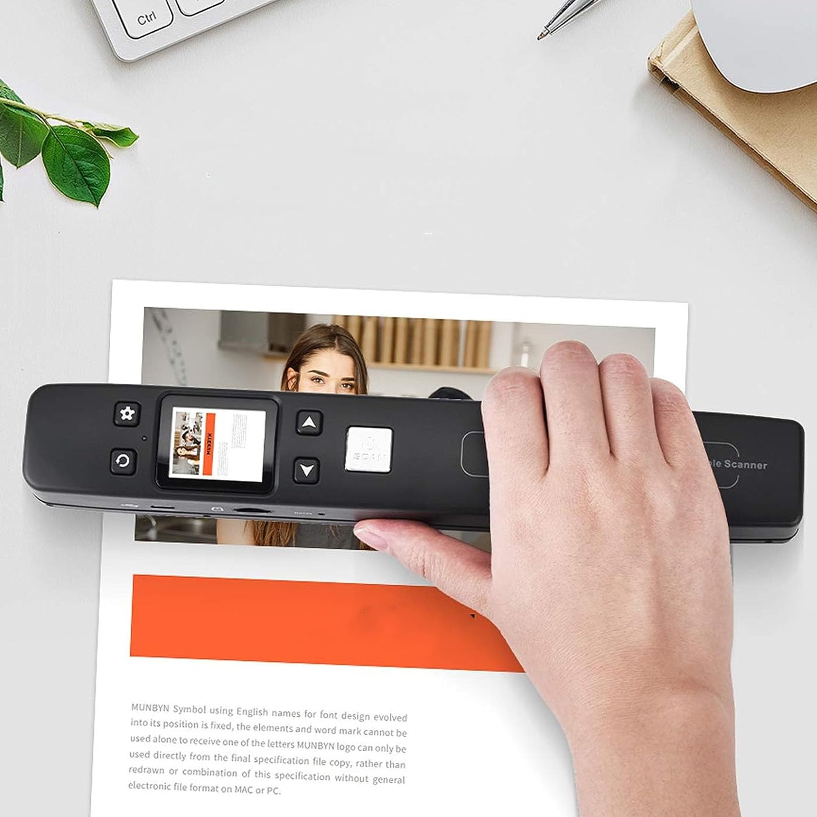 Wireless Portable Handheld Scanner - High-Speed Mobile Document Scanner Pen for Office, School & Travel | Compact Desktop Scanner for Receipts, Books & Business Files | Perfect for Digitizing Documents On-The-Go, Business Trips & Home Office | Ideal for Remote Work, Paperless Office & Mobile Professionals | Great for Scanning Contracts, Invoices, Notes & Archiving Important Documents Anywhere