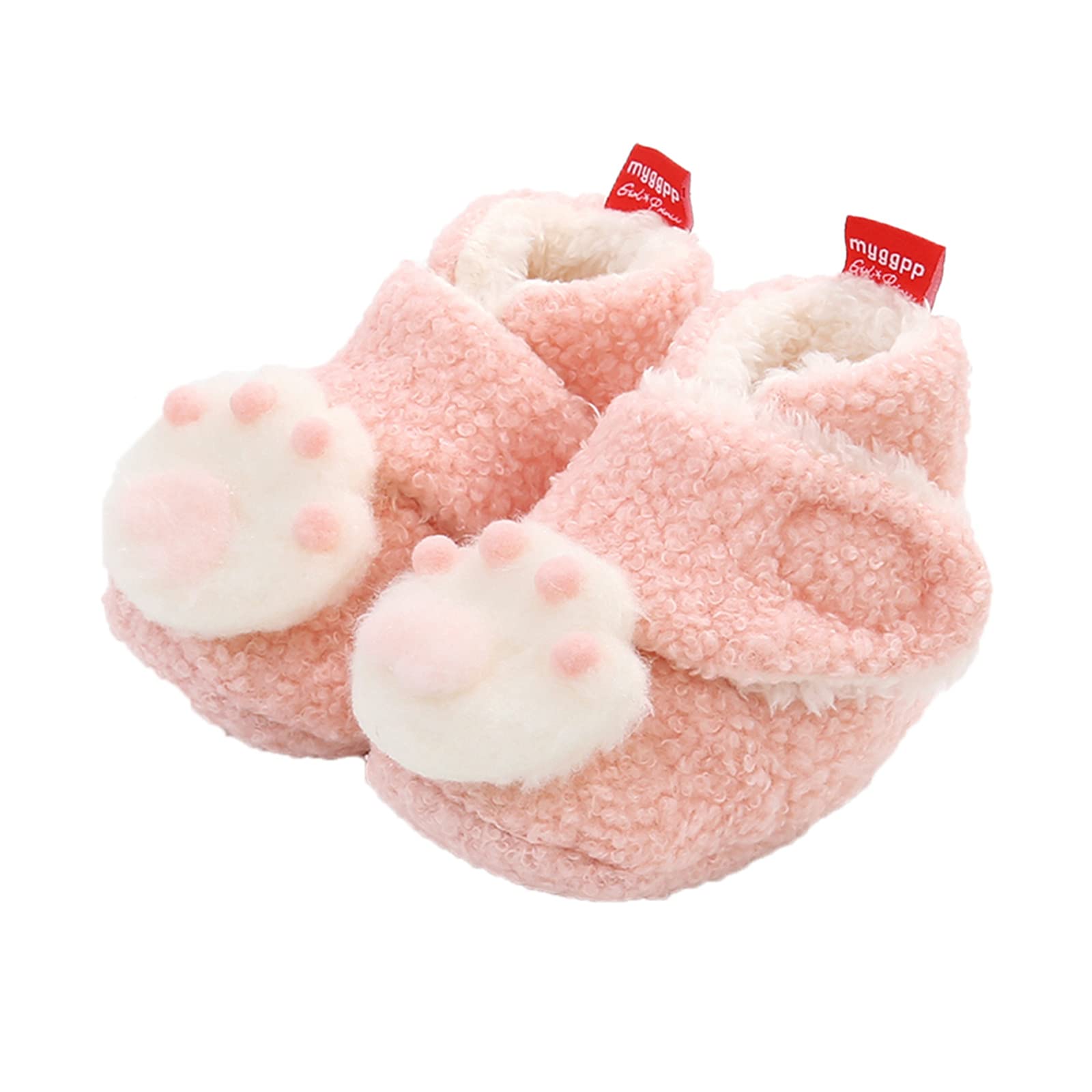 **Soft Unisex Baby Booties for 0-3 Months - Pink Crib Shoes for Newborns & Toddlers | Perfect for First Steps, Winter Warmth & Photo Outfits**