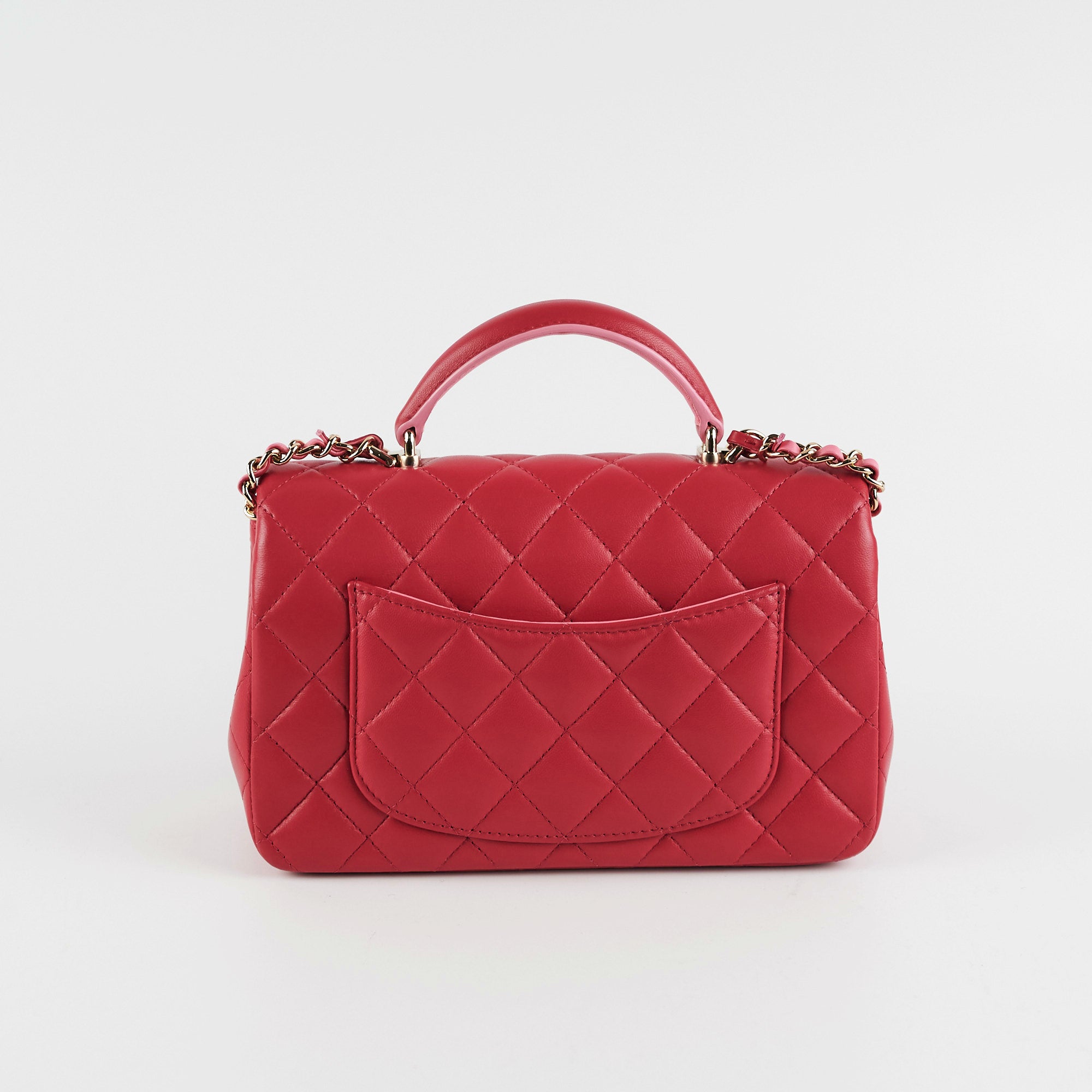 Chanel Mini Rectangular Top Handle Bag in Rose Pink with Microchip Authentication - Perfect for Date Nights, Parties & Luxury Fashion Accessories