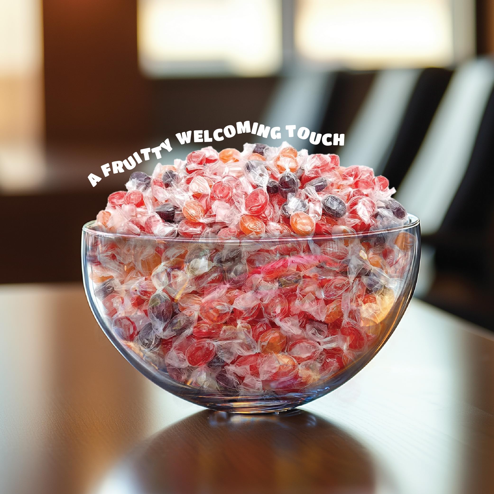 Fruit Drops Hard Candy - 2 Pound Bulk Pack (Approx 180 Pieces) - Assorted Fruit Flavors - Individually Wrapped Candies - Perfect for Parties, Office Snacks & Gift Baskets