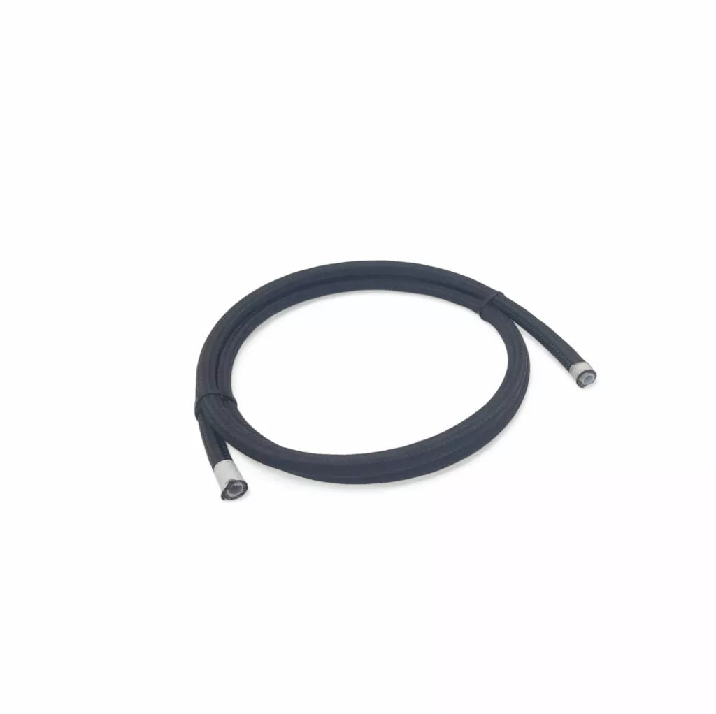 High-Quality OBP PTFE Lined Stainless Steel Braided Hose - AN6 Black for Fuel, Oil & Hydraulic Systems - Durable & Corrosion-Resistant for Automotive, Marine & Industrial Applications