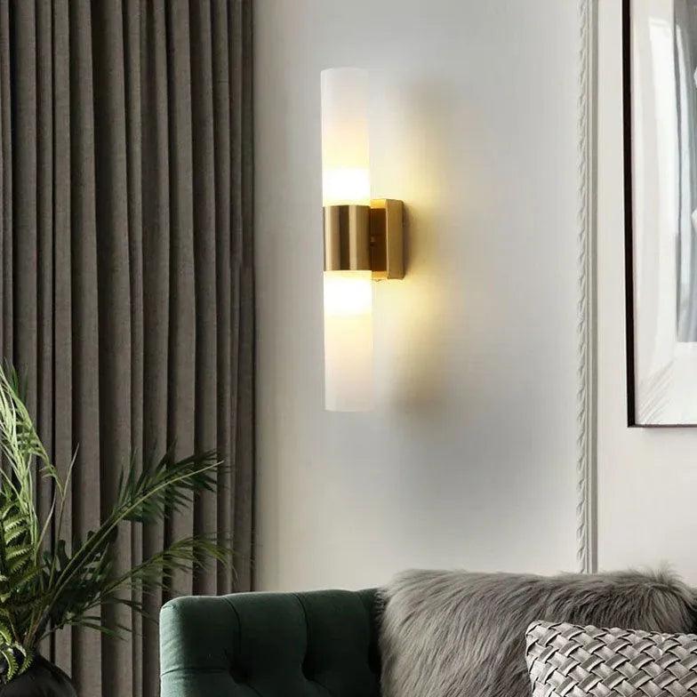 Modern Frosted Glass Wall Lights - Sleek & Energy-Efficient LED Sconces for Bedroom, Living Room, and Hallway Lighting Decor
