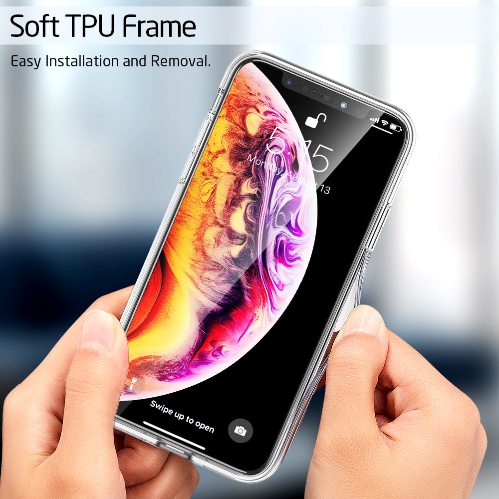 ESR iPhone XS Max Case with Tempered Glass Back - Shockproof Slim Protective Cover for iPhone XS Max (6.5 Inch) | Perfect for Work, Travel & Everyday Use
