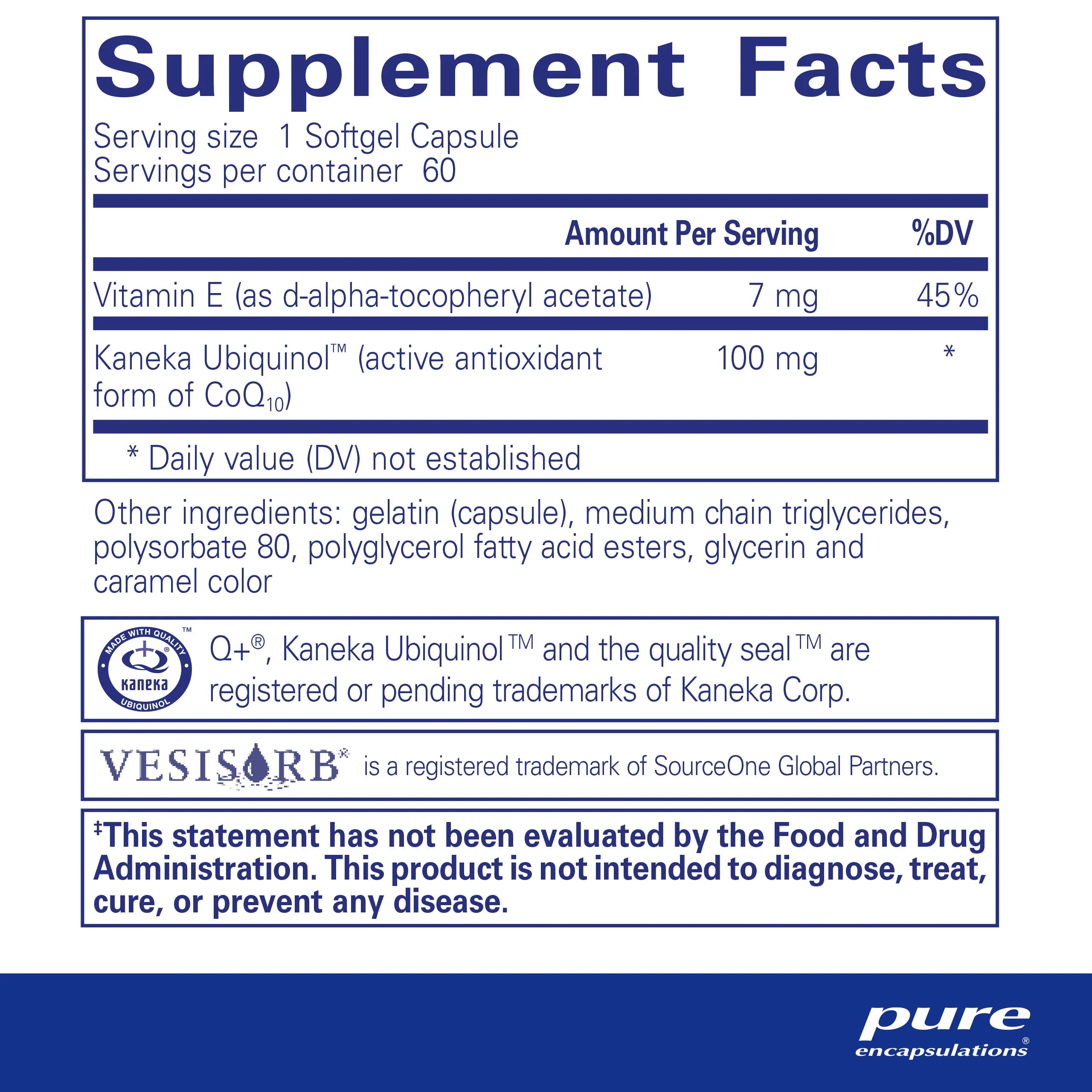 Ubiquinol VESIsorb® - Premium CoQ10 Supplement for Heart Health & Energy Support - Ideal for Active Lifestyles & Cardiovascular Wellness