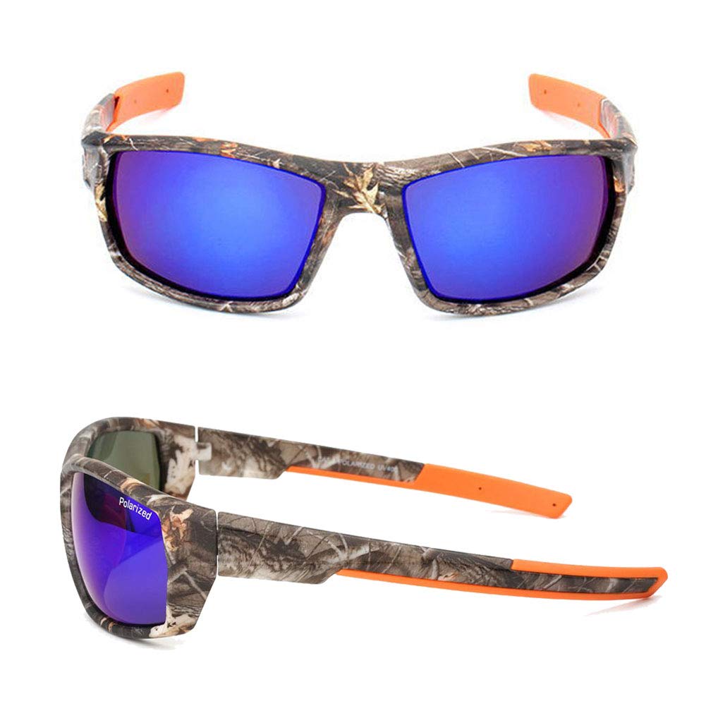 Polarized Camo Sunglasses for Men & Women - UV Protection Fishing, Hunting & Outdoor Sports Glasses - Perfect for Driving, Hiking & Beach Activities