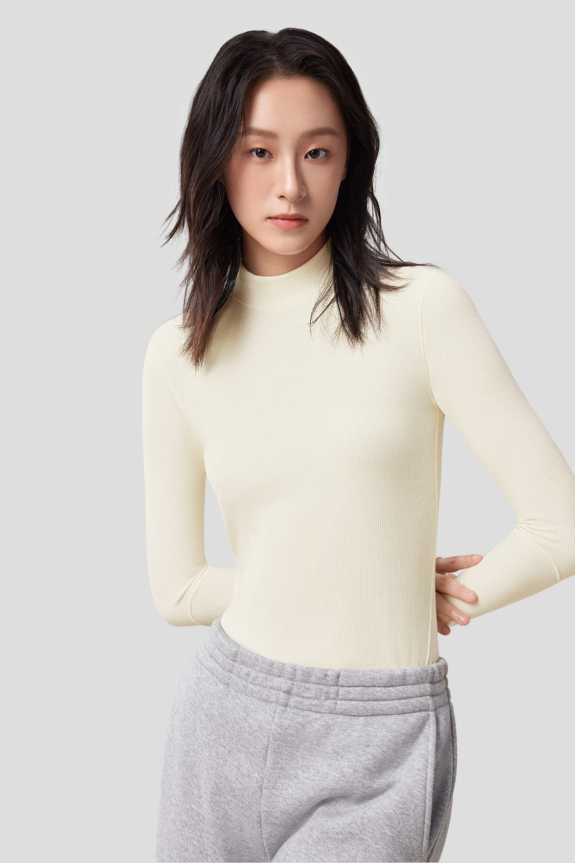 SoftShield Women's WarmCore Half Turtleneck Thermal Shirt - Cozy Winter Layering for Outdoor Activities & Casual Wear