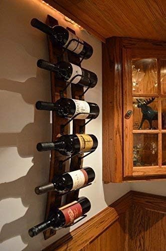 6 Bottle Wall Wine Rack - Space Saving Wine Storage for Kitchen & Bar